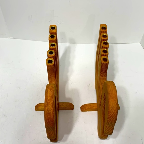 wooden swan candelabra vintage - Picture 2 of 16